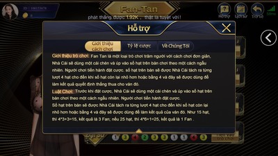 Luật chơi bài fan tan cơ bản