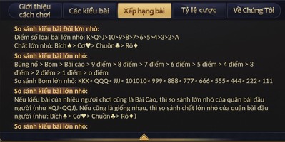 Thứ tự bài ba cào EE88