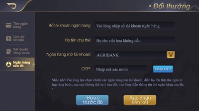 Liên kết tài khoản ngân hàng