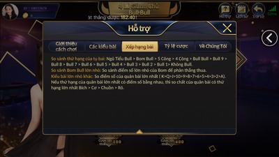 Xếp hạng bài bull bull