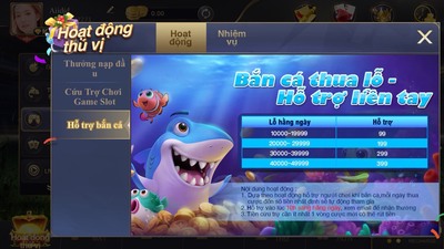 Nhiệm vụ bắn cá đổi thưởng